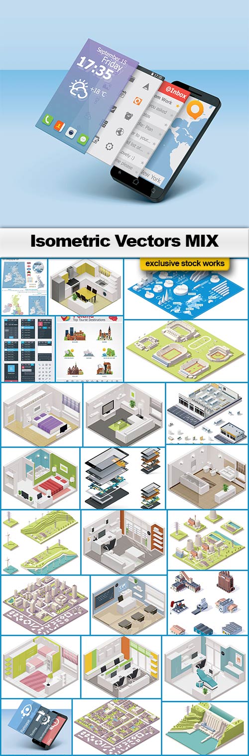 Isometric Vector MIX - 25 EPS