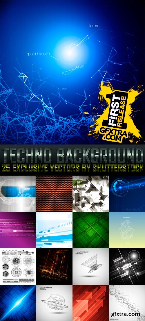 Amazing SS - Techno Background, 25xEPS