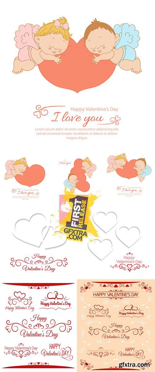 Stock: I love you, card Valentine's Day