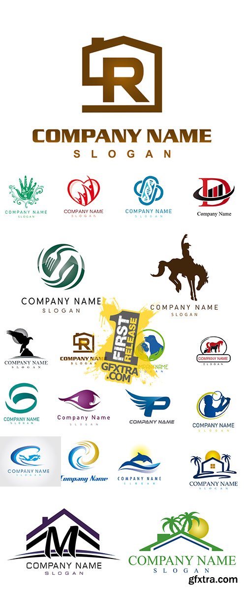 Stock: Logo set vector