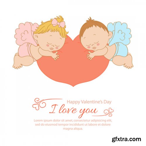I Love You Cards for Valentine's Day 14xEPS
