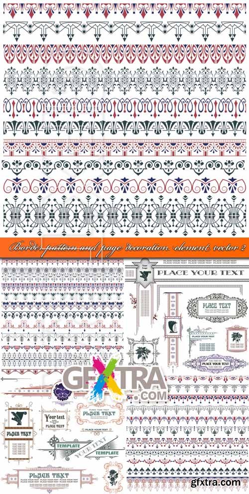 Border pattern and page decoration element vector 2