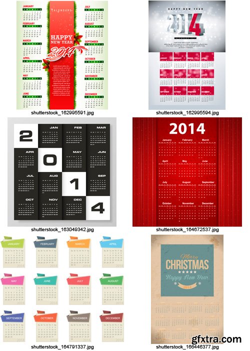 Amazing SS - Calendars for 2014 (vol.10), 25xEPS