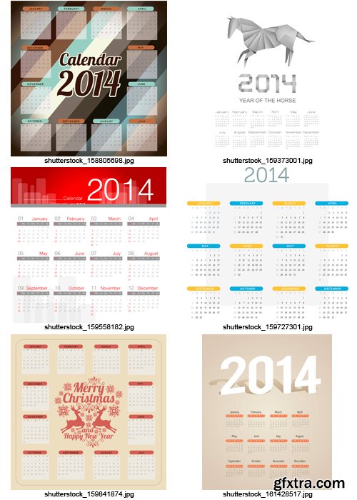 Amazing SS - Calendars for 2014 (vol.10), 25xEPS