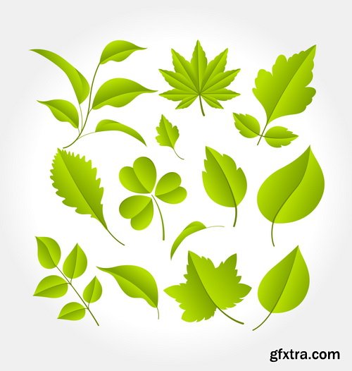 Amazing SS - Green leaves background 5, 25xEPS