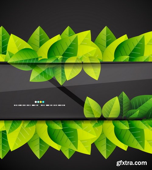 Amazing SS - Green leaves background 5, 25xEPS