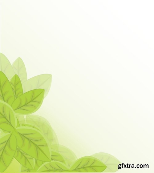 Amazing SS - Green leaves background 5, 25xEPS