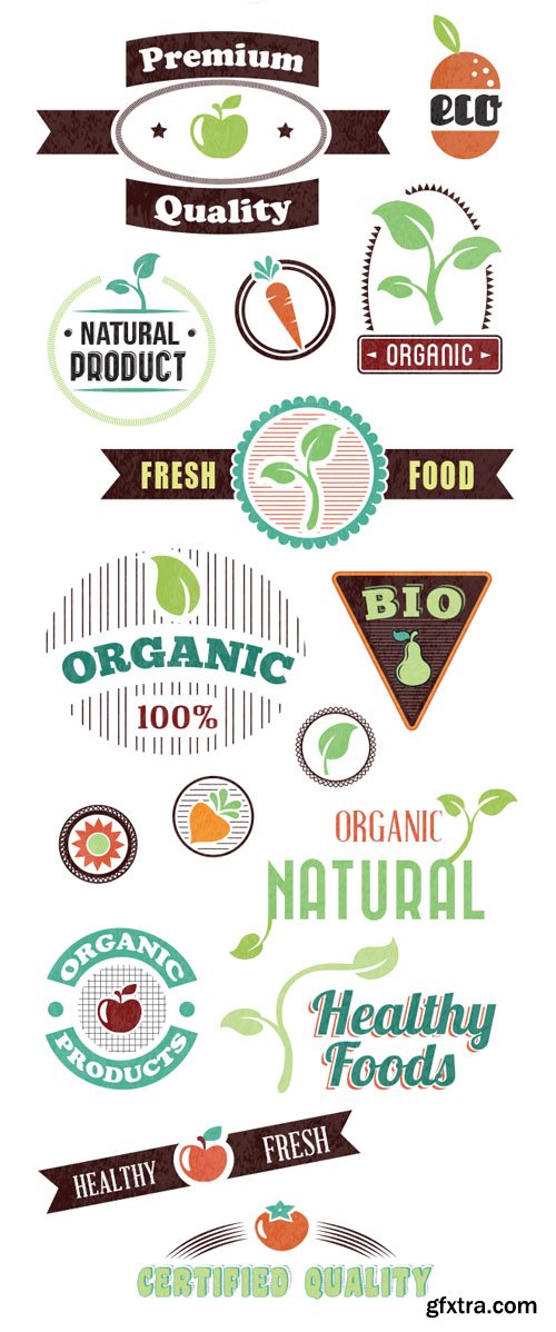 Organic Logos Vector Set