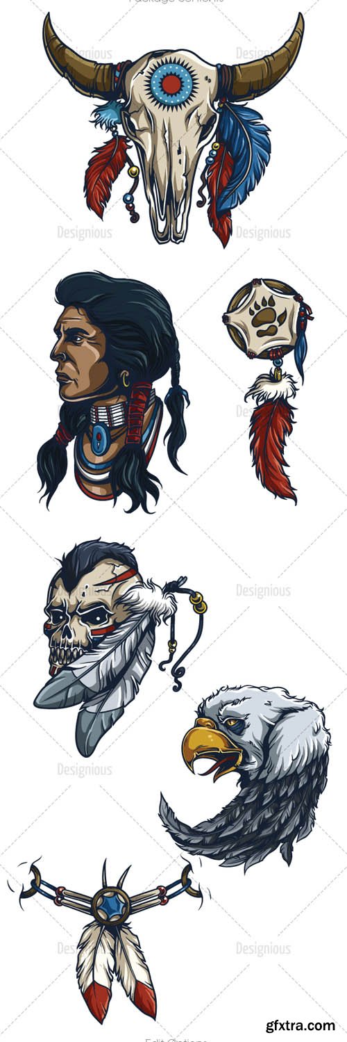 Native American Vector Set