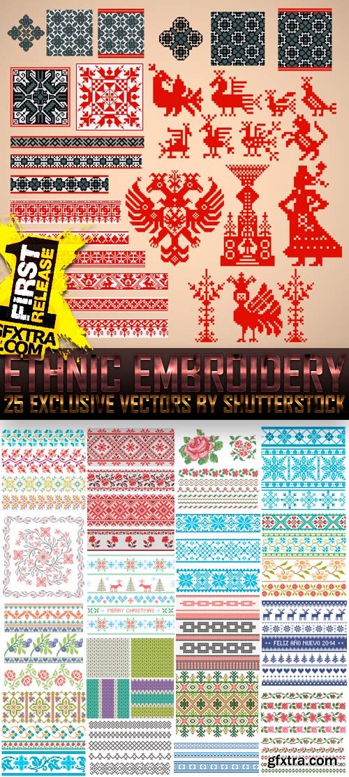 Amazing SS - Ethnic Embroidery, 25xEPS