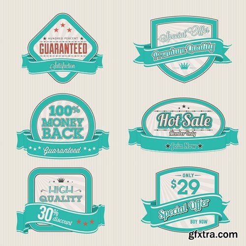 Collection of vector sale design elements vol.18, 25xAI