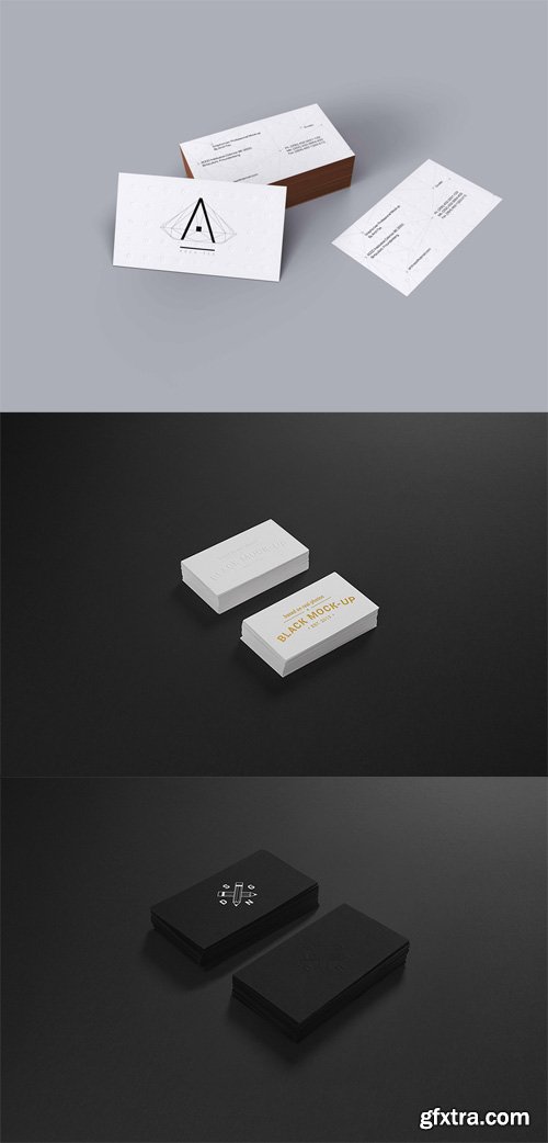 3 Realistic Business Cards Mock-up Templates