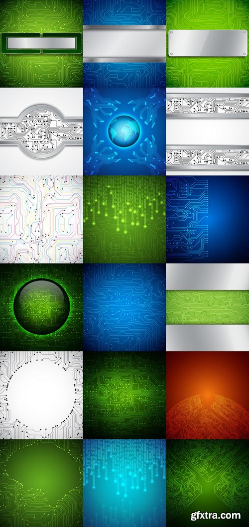 Techno backgrounds, 25xEPS