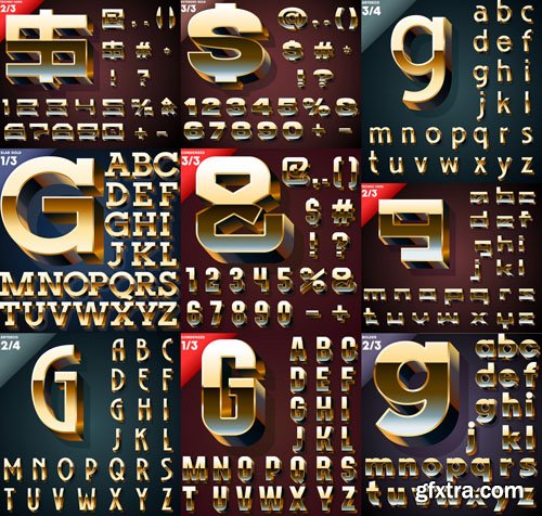 Golden Alphabet and Symbols, 25xAI