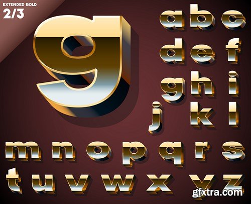 Golden Alphabet and Symbols, 25xAI