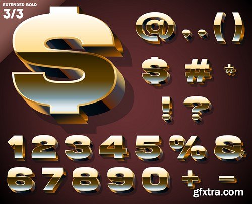 Golden Alphabet and Symbols, 25xAI