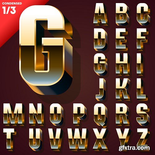 Golden Alphabet and Symbols, 25xAI