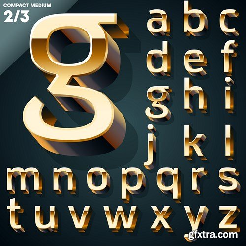 Golden Alphabet and Symbols, 25xAI