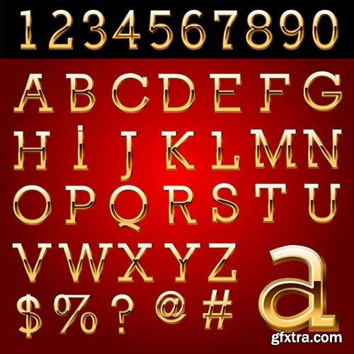 Golden Alphabet and Symbols, 25xAI