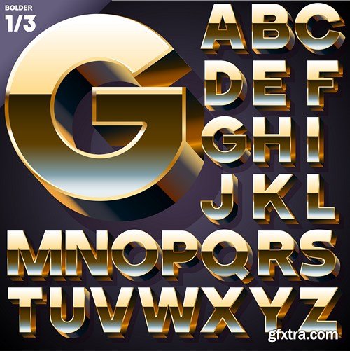 Golden Alphabet and Symbols, 25xAI