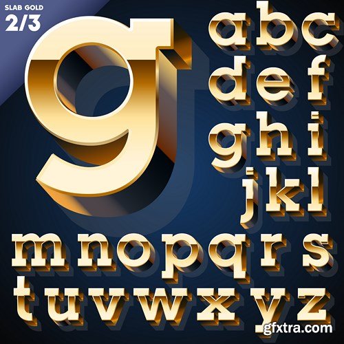 Golden Alphabet and Symbols, 25xAI