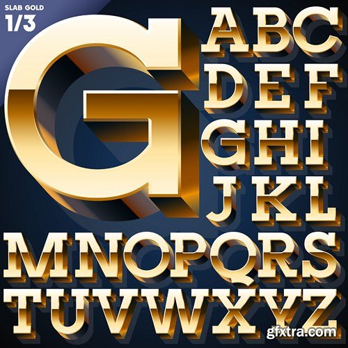 Golden Alphabet and Symbols, 25xAI