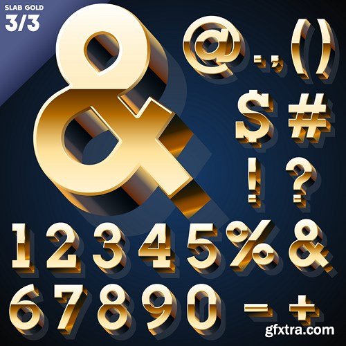 Golden Alphabet and Symbols, 25xAI