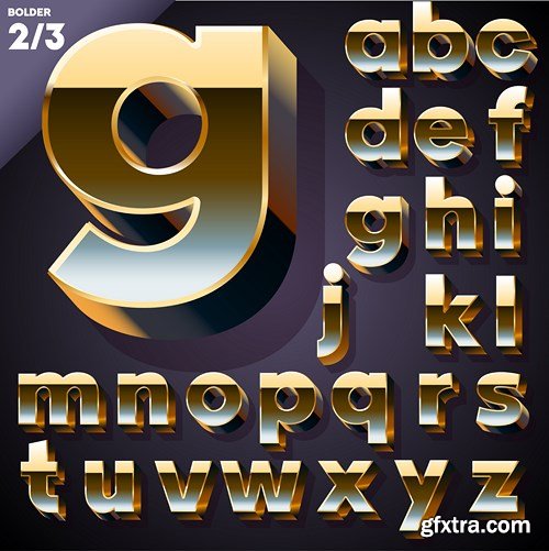 Golden Alphabet and Symbols, 25xAI