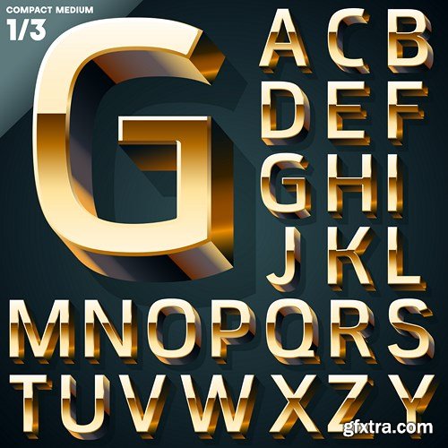 Golden Alphabet and Symbols, 25xAI