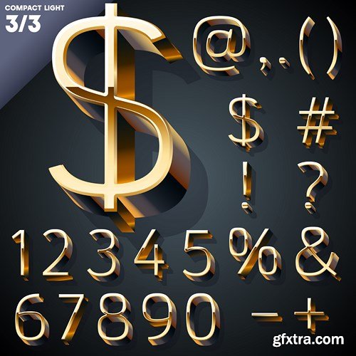 Golden Alphabet and Symbols, 25xAI