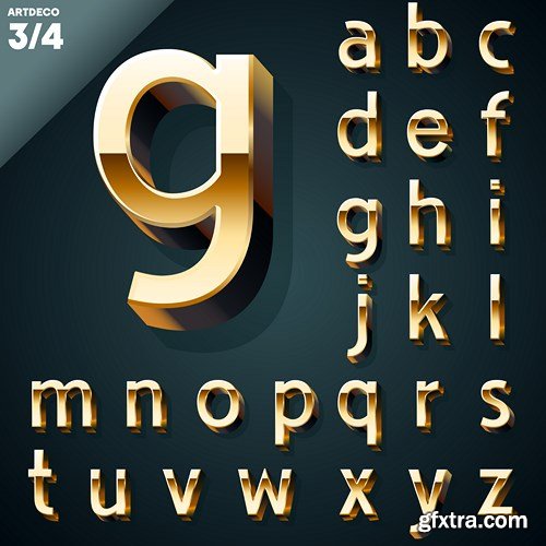 Golden Alphabet and Symbols, 25xAI