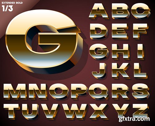 Golden Alphabet and Symbols, 25xAI