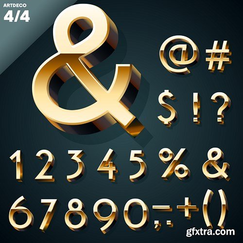 Golden Alphabet and Symbols, 25xAI