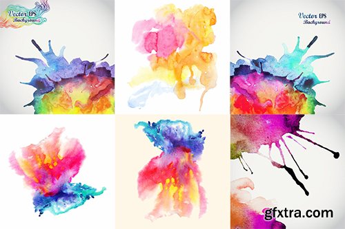 Watercolor Stock Images Vectors and Illustrations Pack