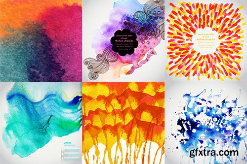 Watercolor Stock Images Vectors and Illustrations Pack