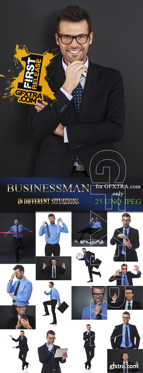 Businessman in different situations, 25xJPGs