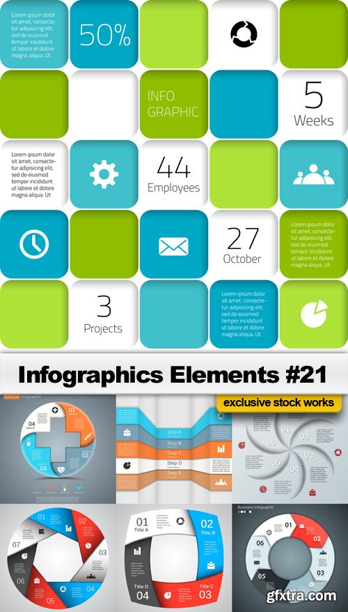 Infographics Elements #21 - 25 EPS