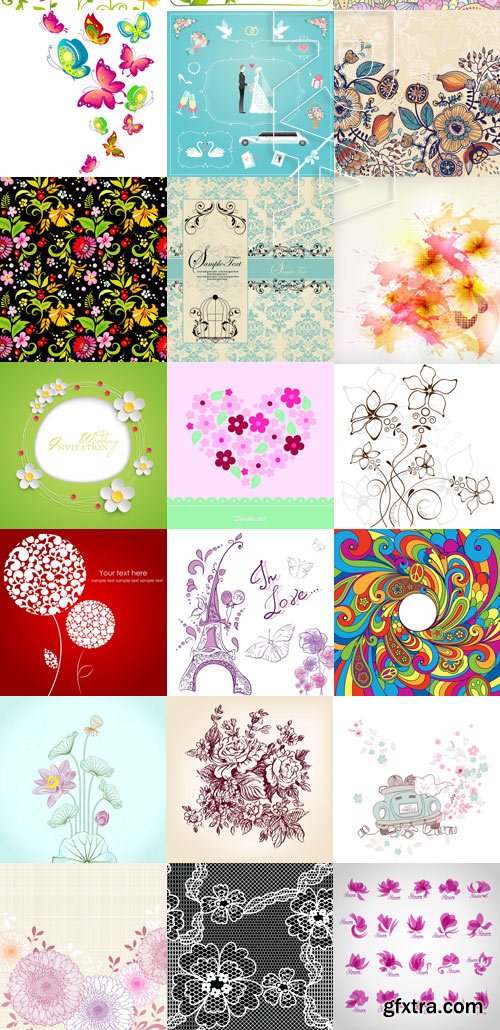 Amazing SS - Flower vector 2, 28xEPS