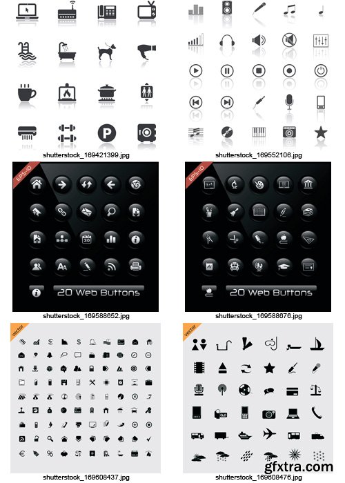 Amazing SS - Set of Black Icons (vol.2), 25xEPS