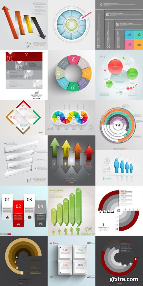 Infographics Elements #22 - 25 EPS