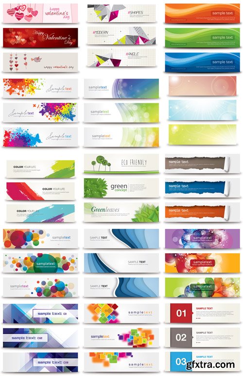 17 Vector Web Banners Set