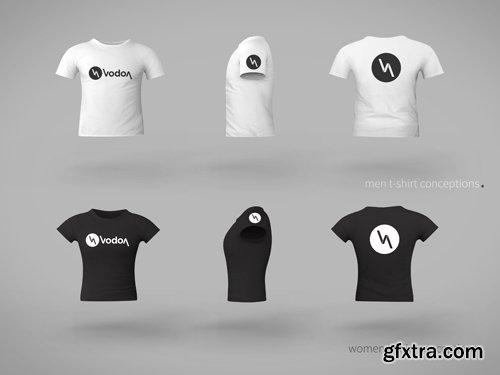 Men and Women T-Shirt Mock-Up Templates PSD