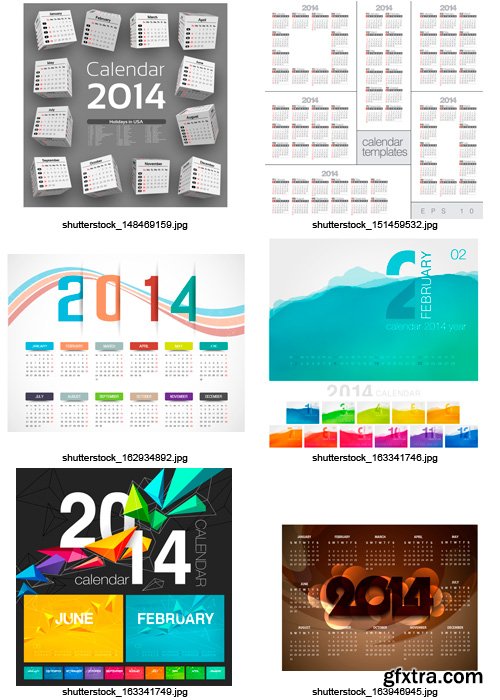 Amazing SS - Calendars for 2014 (vol.11), 25xEPS