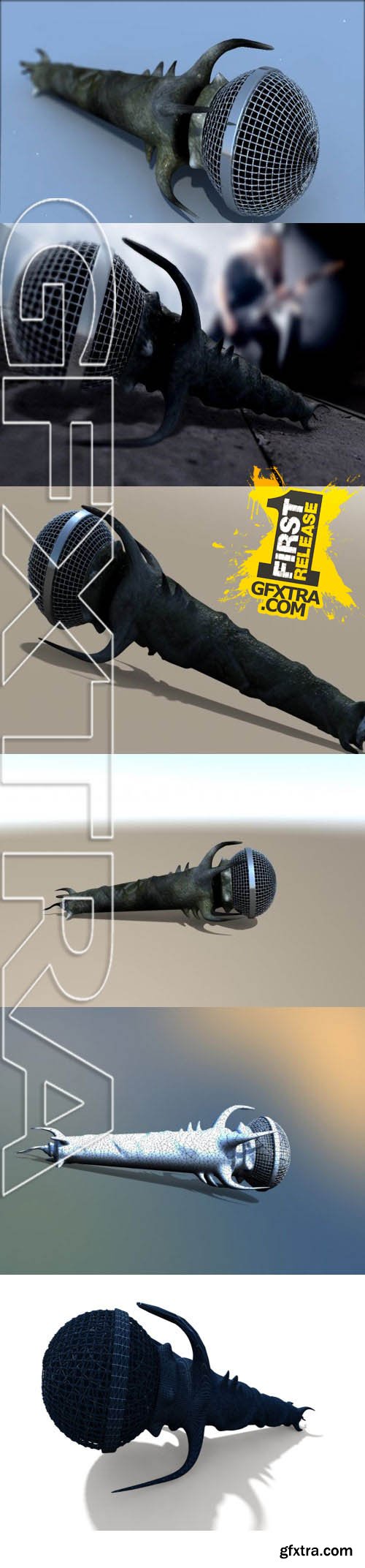 3D Model - Heavy metal Microphone