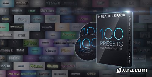 Videohive Mega Title Pack 01: 100 in 1 & Construction Kit 4662535