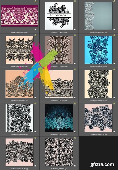 Stock Vector - Lace Backgrounds, Cards, Invitations