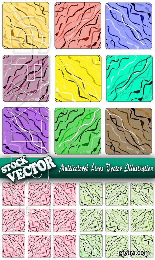 Stock Vector - Multicolored Lines Vector Illustration