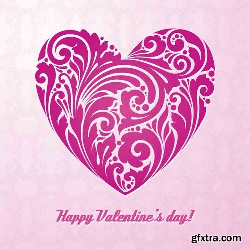 Stock Vector - Decorative Valentine\'s day Celebration Cards