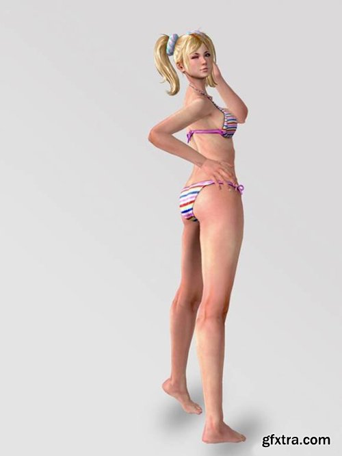 3D Model - Juliet Striped Bikini