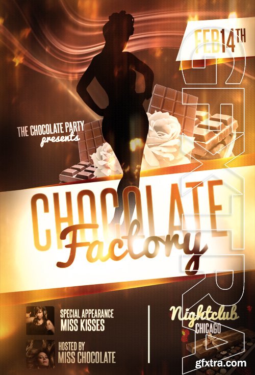 PSD Template - Chocolate Factory Valentine